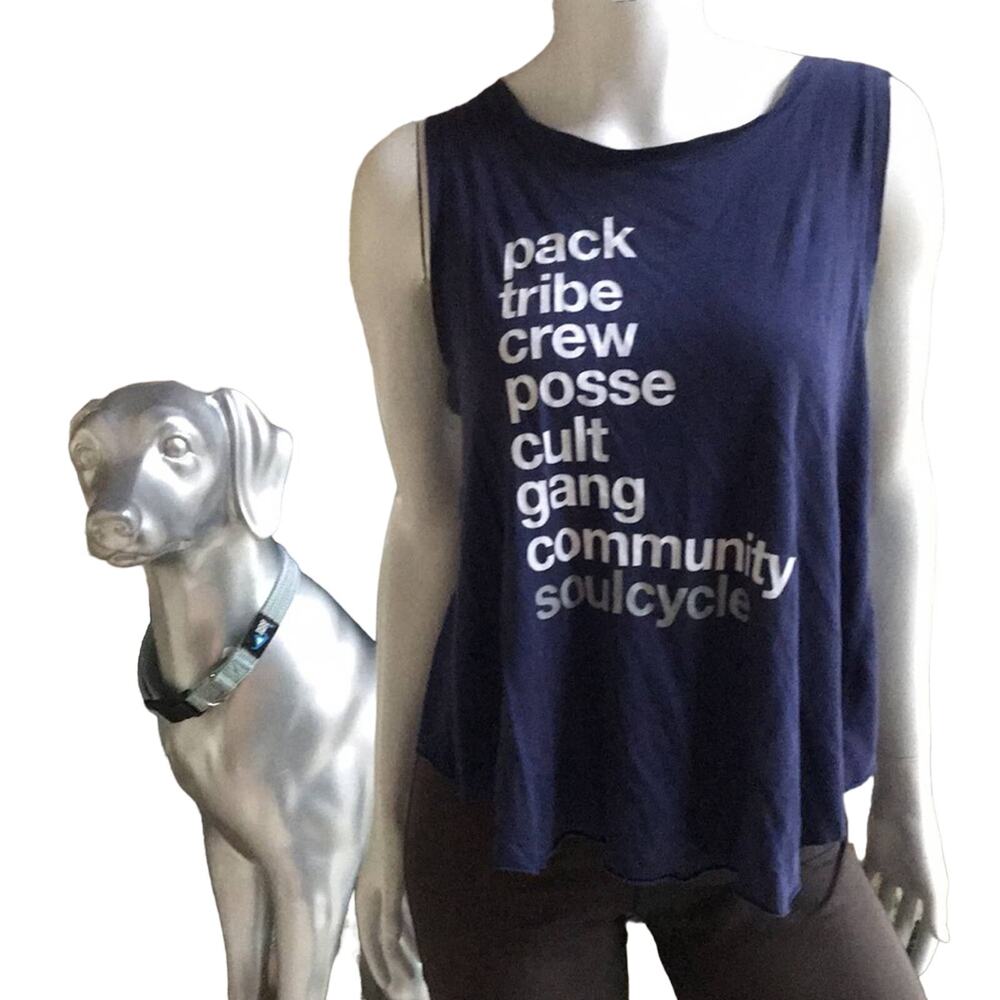 SoulCycle Pack Tribe Open Back Tank Blue Women's Size Small